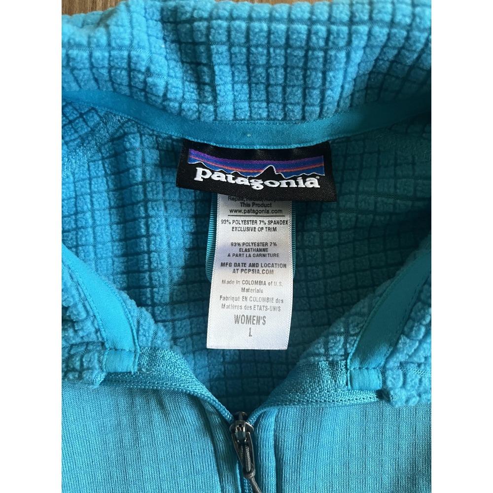 Patagonia Pullover Sweater Womens Large Blue Capilene Thermal Zip Outdoor Layer - Picture 2 of 5